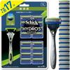 Schick Hydro 5 Premium Sensitive Skin Razor Holder with 16 Blades Silver Men's Shaving Razor