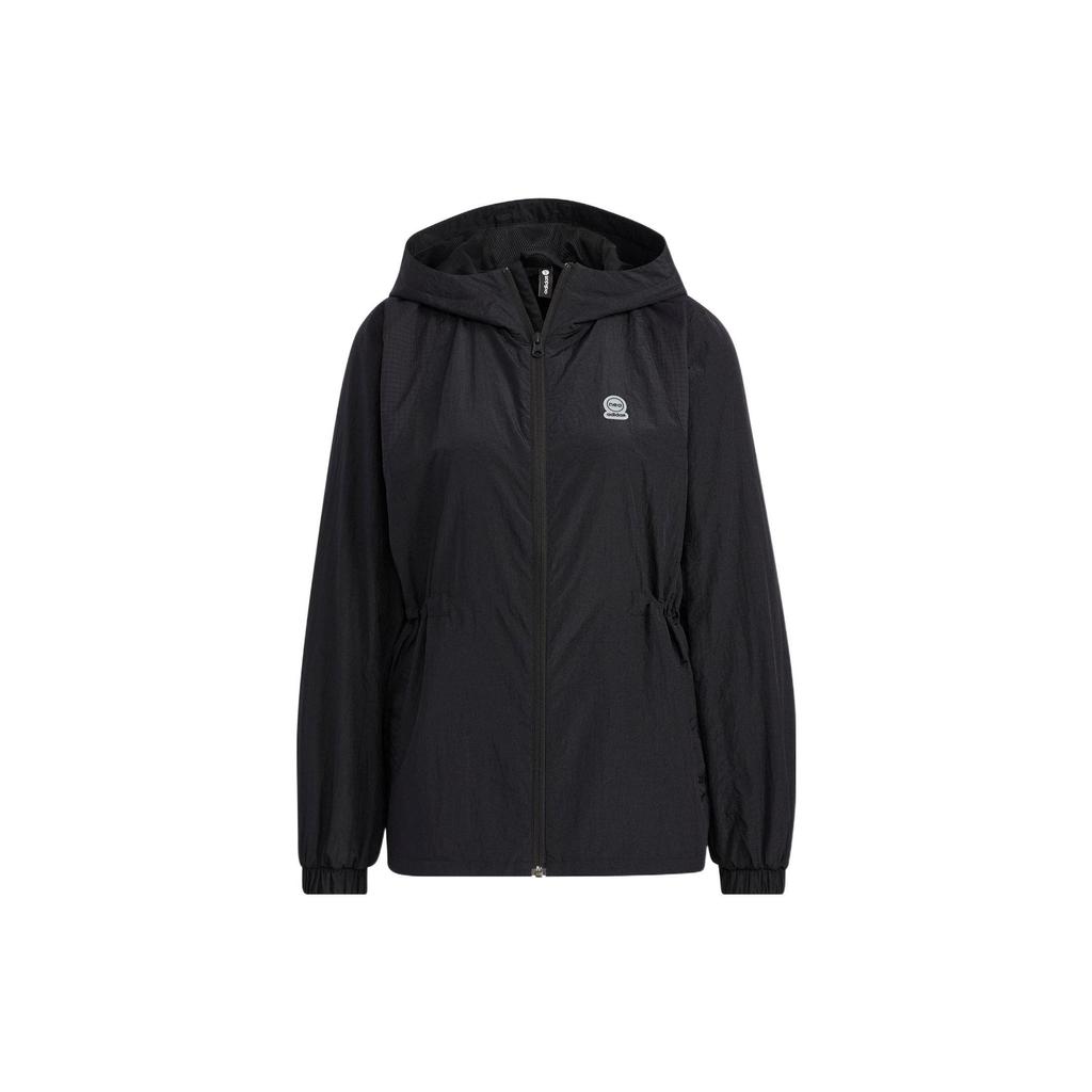 Adidas Neo Woven Hooded Sports Jacket Women Jackets Black HF7277