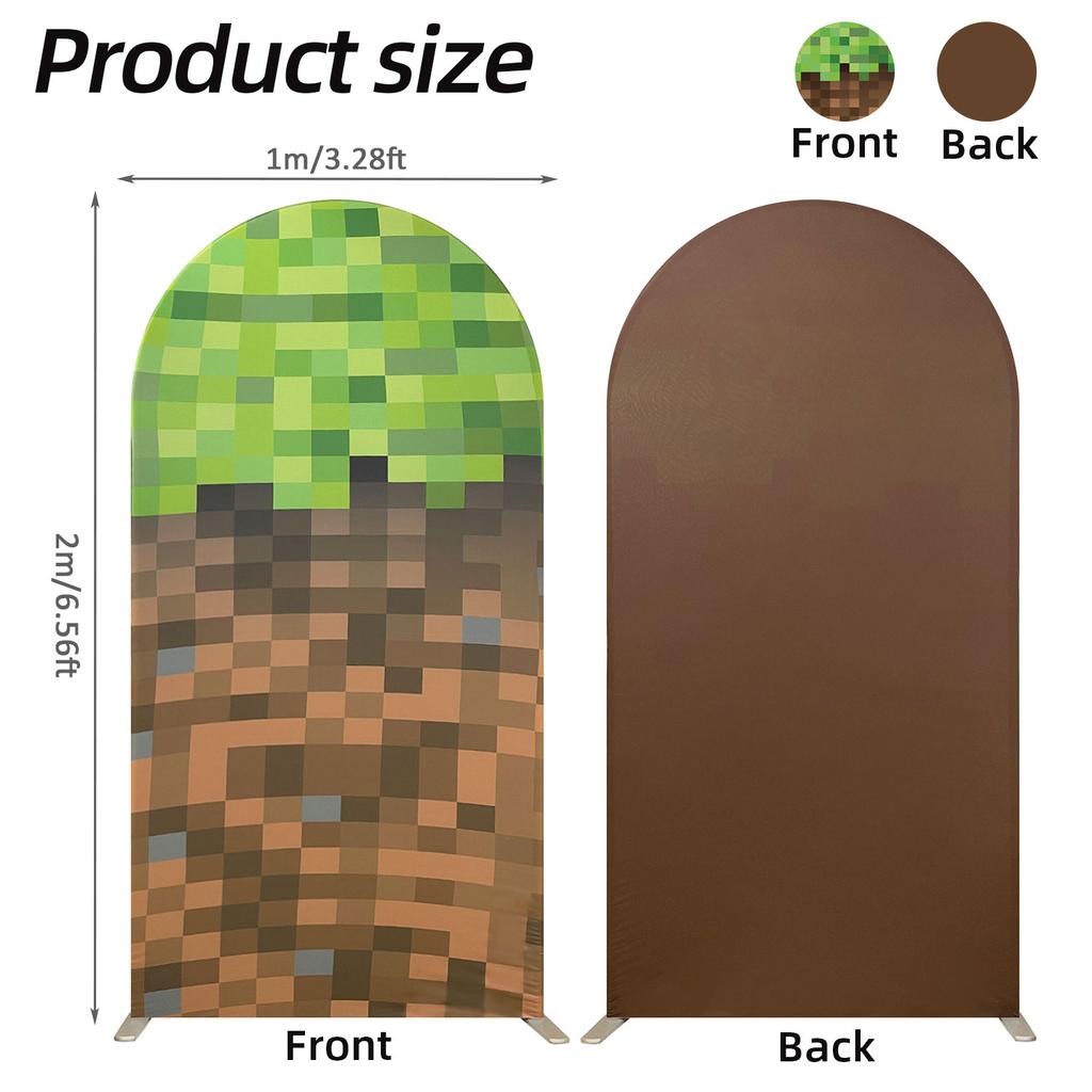 6.56ft Little Yellow Bear Arch Backdrop Arched Wall Covers Stretchy Background for Party Decorations Cute Baby Shower Decor