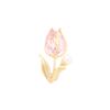 Temperament Tulip Brooch Female Imitation Crystal Corsage Niche Design Sense Pin Anti-Light Buckle Neckline Clothes Accessories