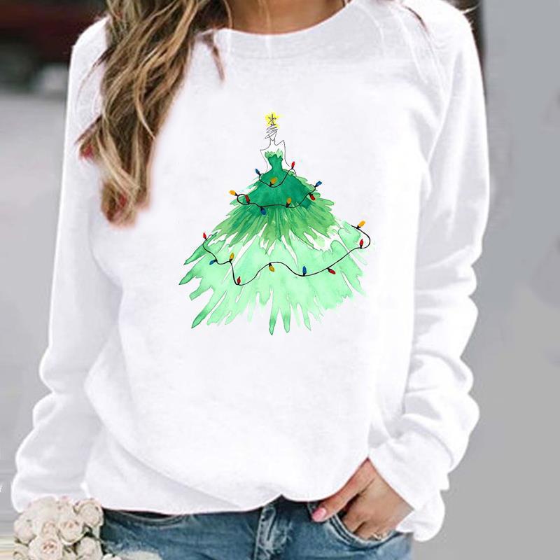 Women's Christmas Cartoon Printed Pullover Hoodie