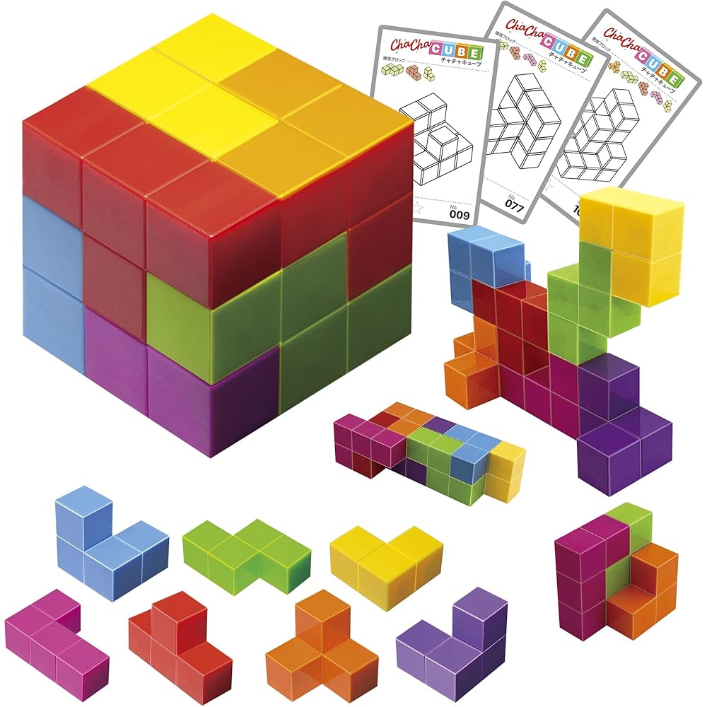 Masudaya Corporation ChaChaCube Colorful Building Blocks Toy for Kids Educational Fun