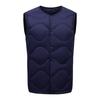 Mens Lightweight Down Vest Outdoor Casual Sleeveless Crew-Neck Convertible V-Neck Wave
