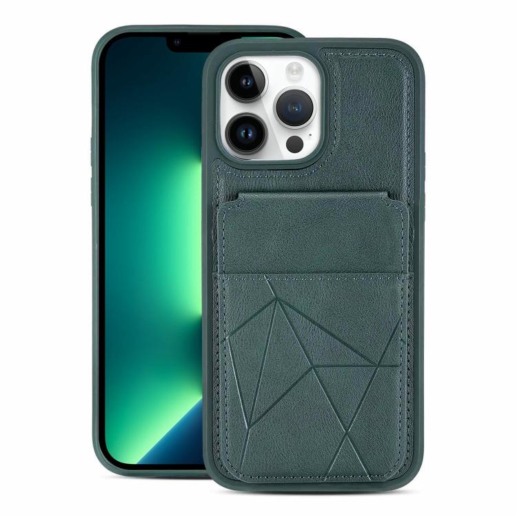 Multifunctional Vertical Flip Card Wallet Holder Vegan Leather Back Phone Case
