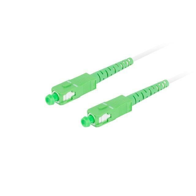 Lanberg Fiber optic patch cord FO-SASA-SS31-0025-WH SM SC/APC-SC/APC SIMPLEX 3.0MM LSZH G657B3 2.5M white -