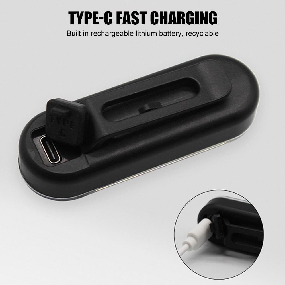 Zadní světlo LED COB na kolo USB dobíjecí zadní zadní světlo na mini kolo Vodotěsné 300LM Režim 6 pro cyklistiku sedlovka noční varování
