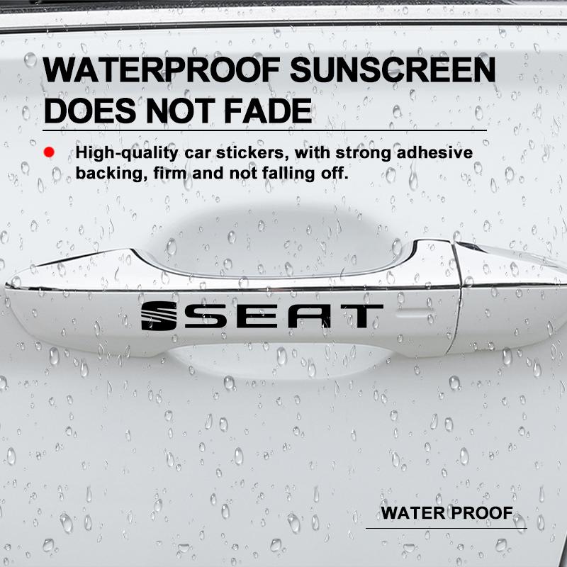 4 Stück Auto Türgriff Aufkleber Reifen Rückspiegel Aufkleber für Seat Cupra Leon 5f Ibiza 6l 6j Leon 1p Kissen Altea Xl Leon Deko