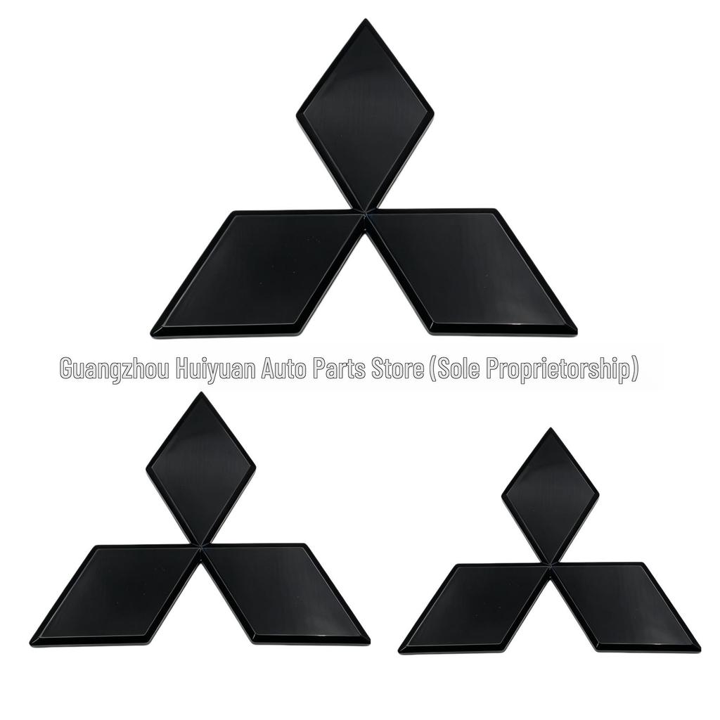 Compatible Front and Rear Logo Stickers for Mitsubishi Lancer Models: EX, Fortis, and Sportback