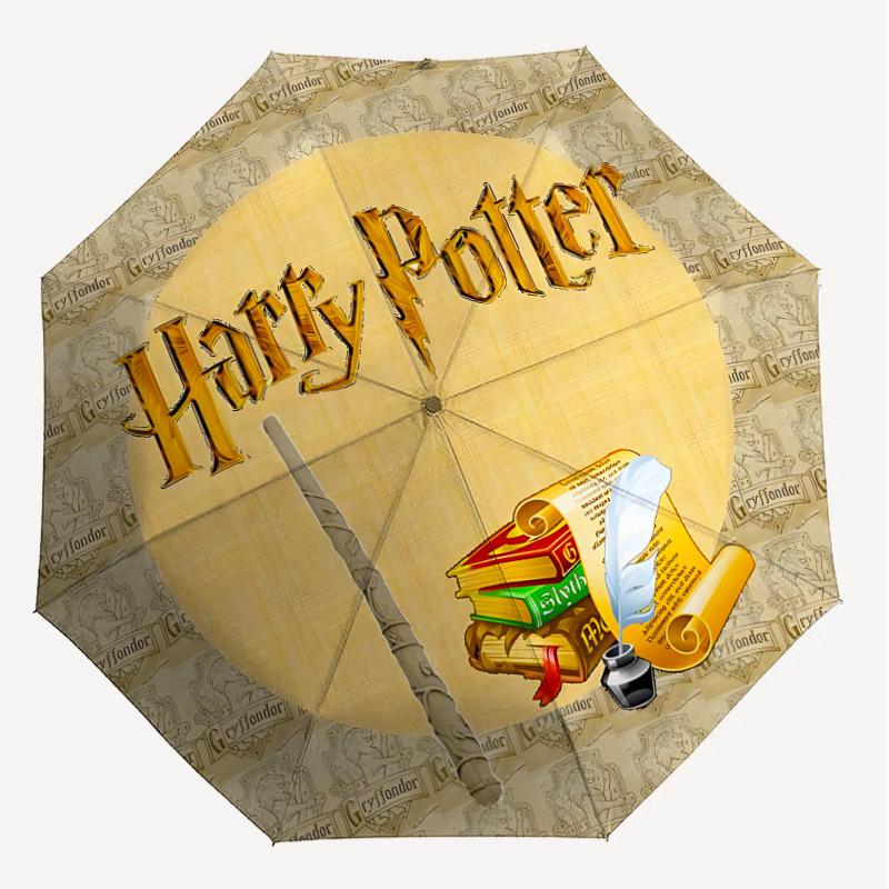 1 ks Mulan Harry Potter Deštník - 8 žeber vyztužený, automatické otevírání, lehký a odolný, roztomilý módní doplněk pro venkovní použití, D2693
