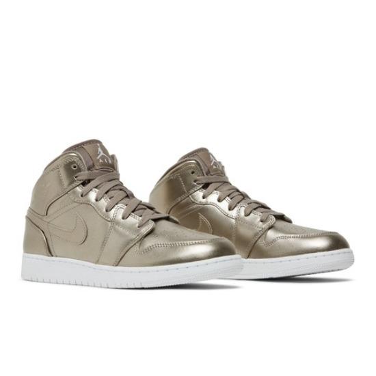 Air Jordan 1 Mid SE GS Sepia Stone Retro Sneakers AV5174-200 EU 39 золотой