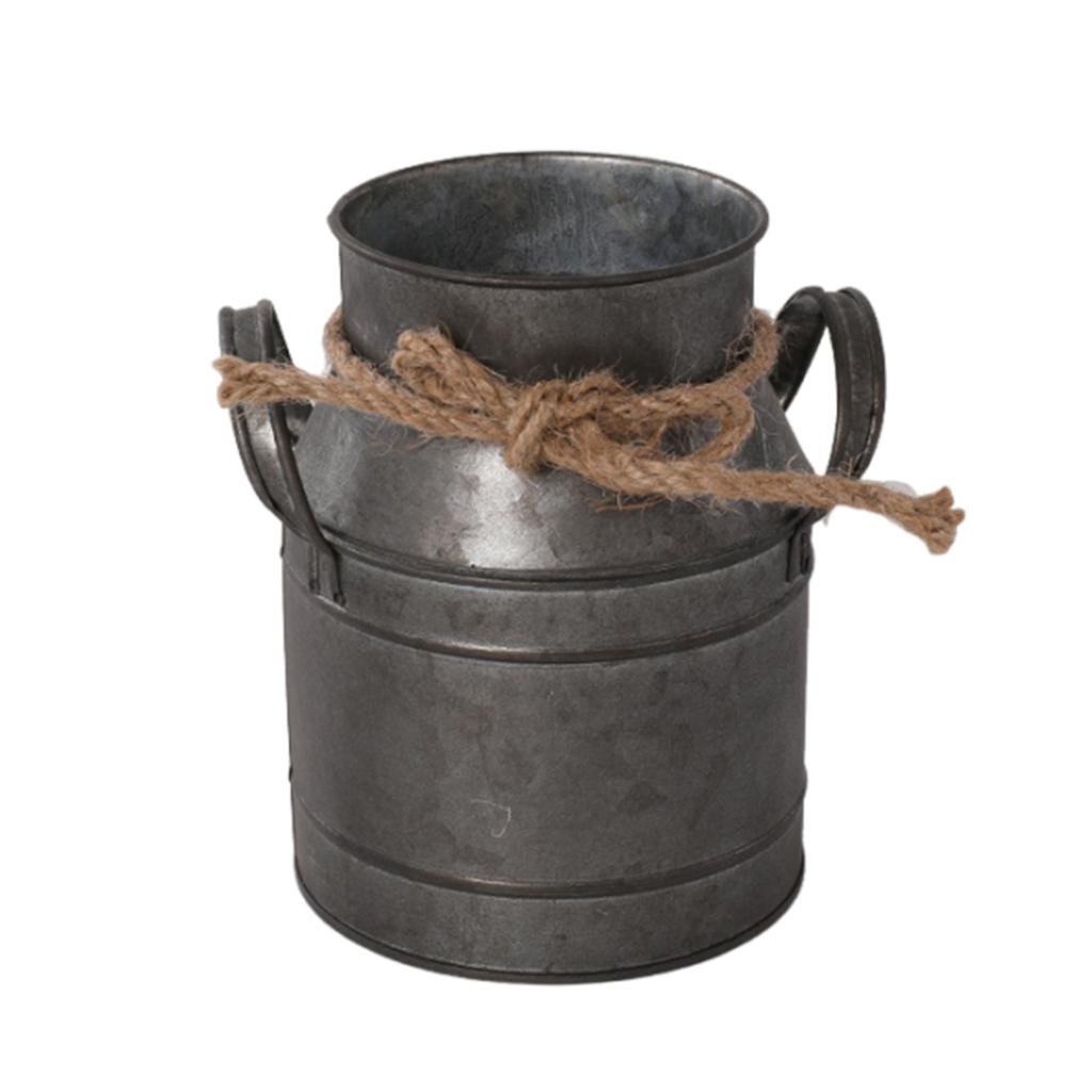 Francouzská venkovská elegance Železná květinová váza Malá primitivní farma Džbán na mléko pro květinovou výzdobu Venkovská váza