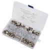 160pcs 6 Styles RV Shelf Pins Kit Nickel Shelf Support Pegs Cylindrical Pins Holder L Shaped Bracket