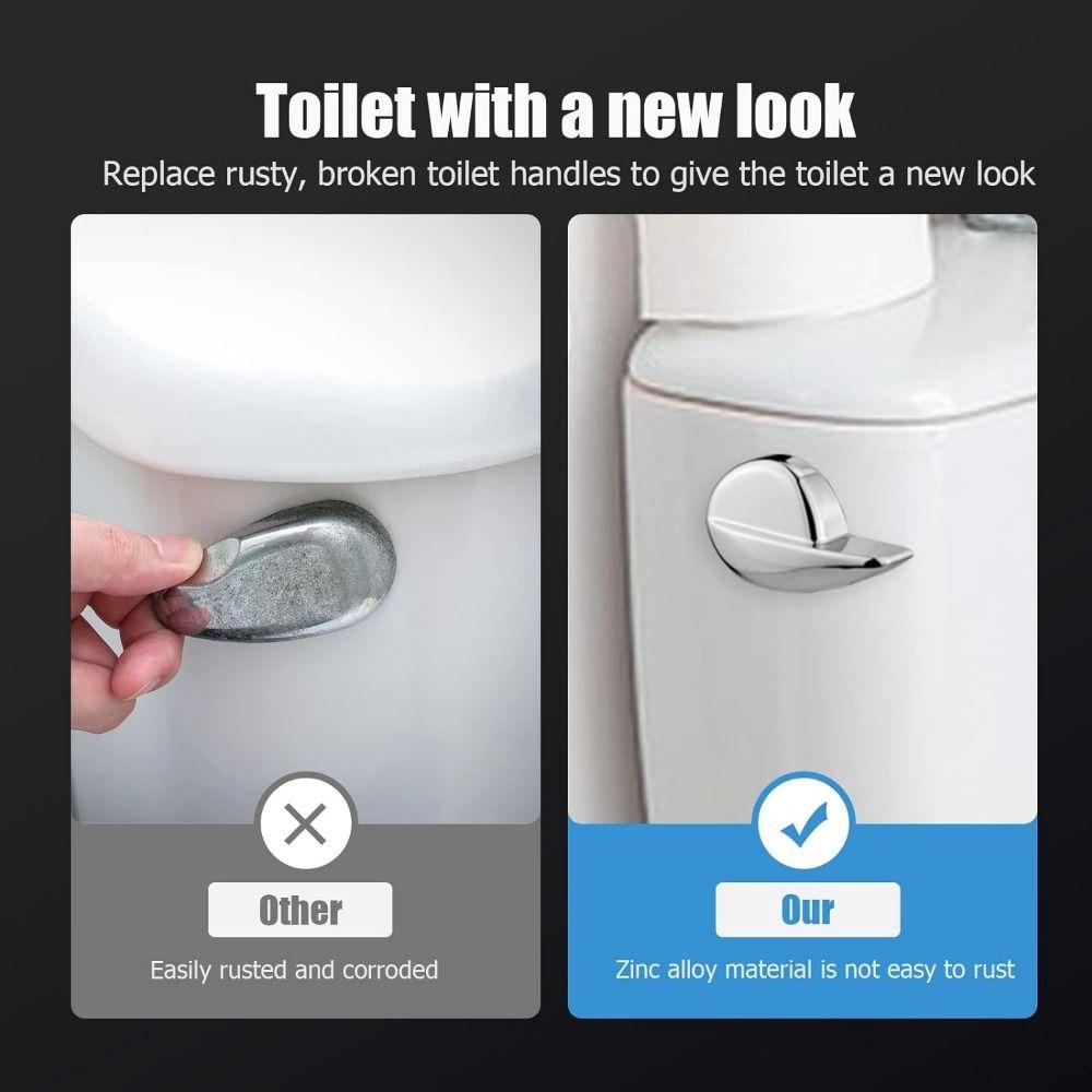 Měděná páka WC rukojeť Náhradní díly Boční montáž WC Splachovací rukojeť Koupelnové doplňky