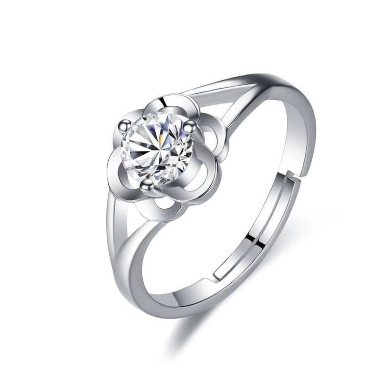 Luxury Adjustable Diamond Couple Wedding Ring - Elegant, Simple, Fashionable