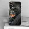 Funny Cute Monkeys  Phone Case For Samsung S25,S24,S21,S22,S23,S30,Ultra,S20,Plus,Fe,Soft Silicone Black Cover