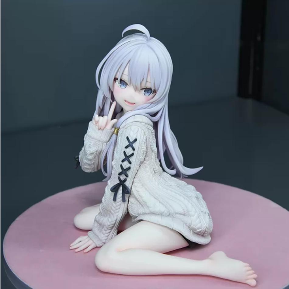Toys Model Toy The Journey of Elaina Anime Figure Knit Dress Witch Elaina Action Figure PVC Collection Doll for Christmas Gifts