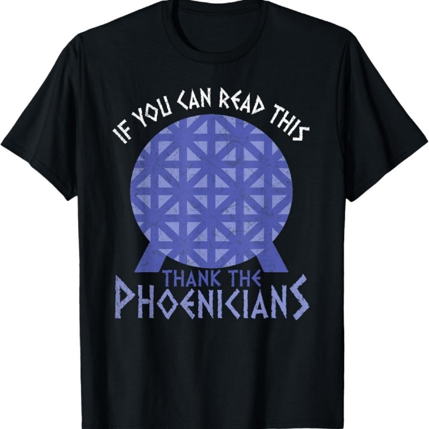 

If You Can Read This Thank the Phoenicians Reading T-Shirt XXXXXL чорний