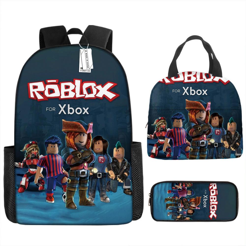 New Virtual World ROBLOX Primary and Secondary School School Bag Children's Backpack Backpack Cartoon Lunch Bag