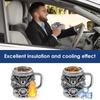 Taza de Acero Inoxidable Motor V6/V8 Taza de Café Duradera a Prueba de Óxido 350ML Taza con Diseño de Motores con Asa para Entusiastas del Automóvil