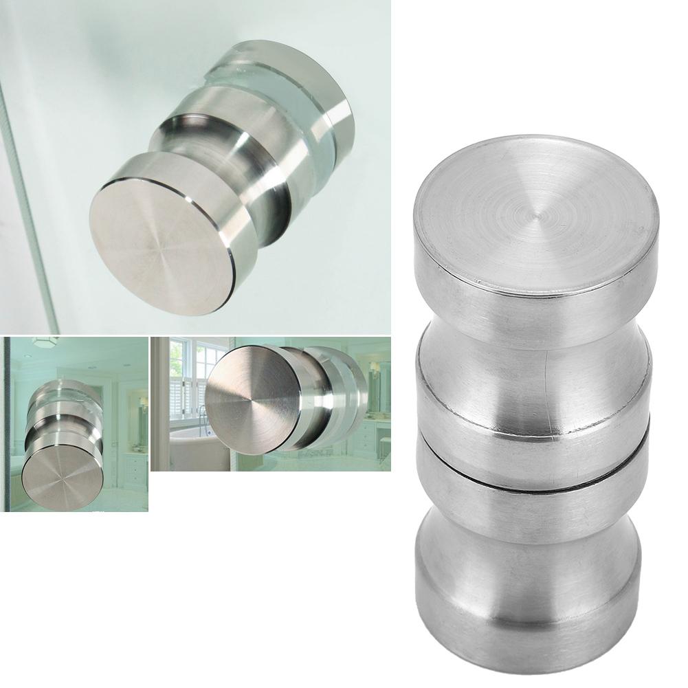4Set 304 Stainless Steel Shower Glass Door Handle Pull Knobs Hardware Bathroom Accessory