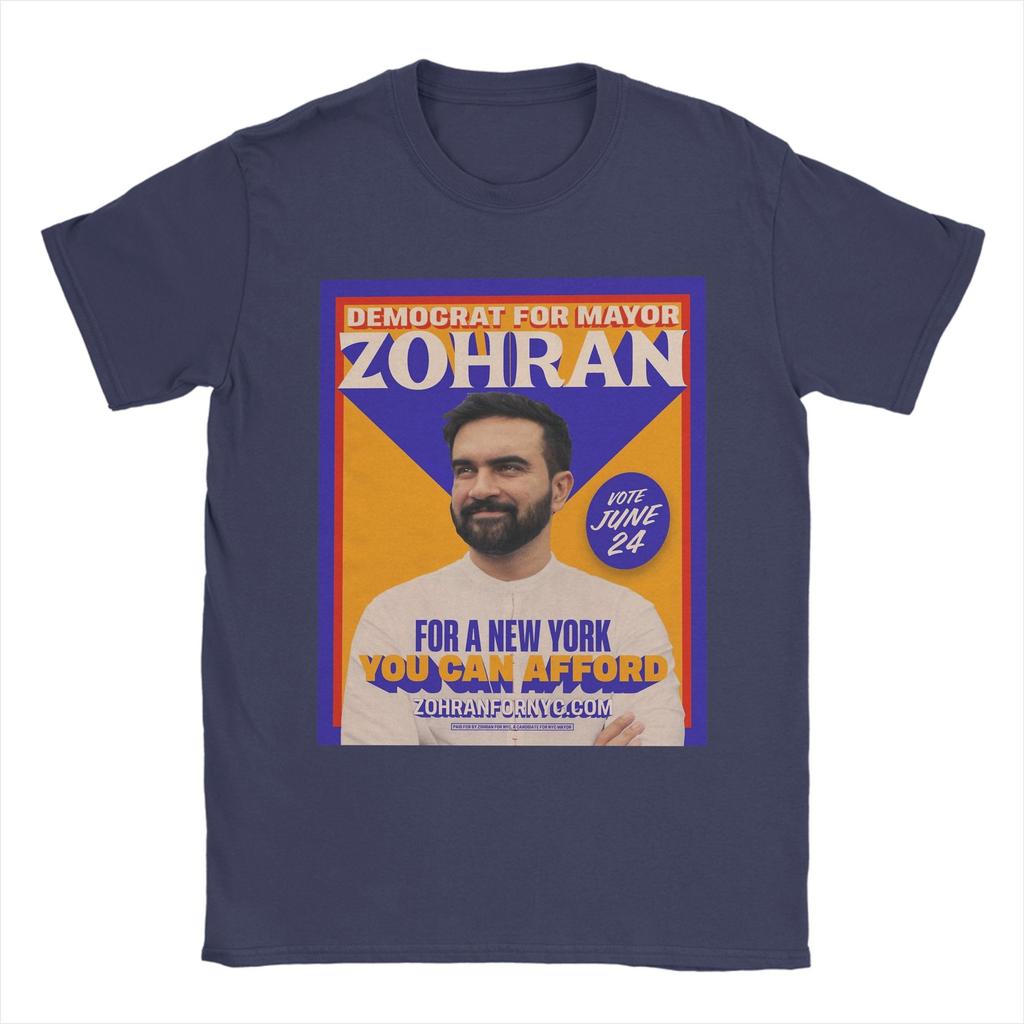 Mens Womens Zohran for New York City Shirt Pure Cotton Print Tee Shirts  Clothing Outfits