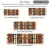 1Pcs Bohemian Style Geometric Floral Pattern Non-Slip Washable Area Rug Runner for Entryway, Living Room, Bedroom & Patio