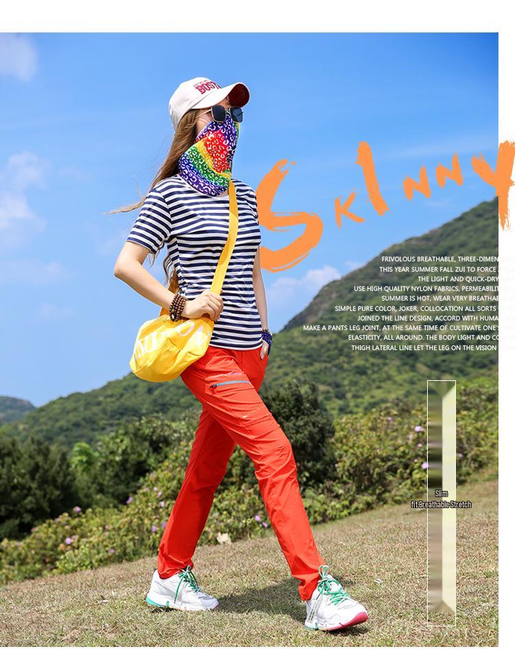 Women's Outdoor Quick-Dry Slimming Stretch Pants - Breathable, Sweat-Wicking, Wear-Resistant for Hiking & Mountaineering