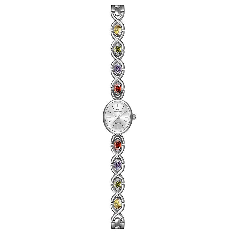 BS Watch For Women Light Luxury Brand Retro Oval Rainbow Bracelet watches Waterproof Ladies Fashion Quartz Clock Wristwatches