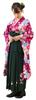 Graduation Ceremony Hakama Set for Elementary Elementary School Japanese Clothing Graduation Kimono with Hakama Obi with Obi Pillow Waist Purple
