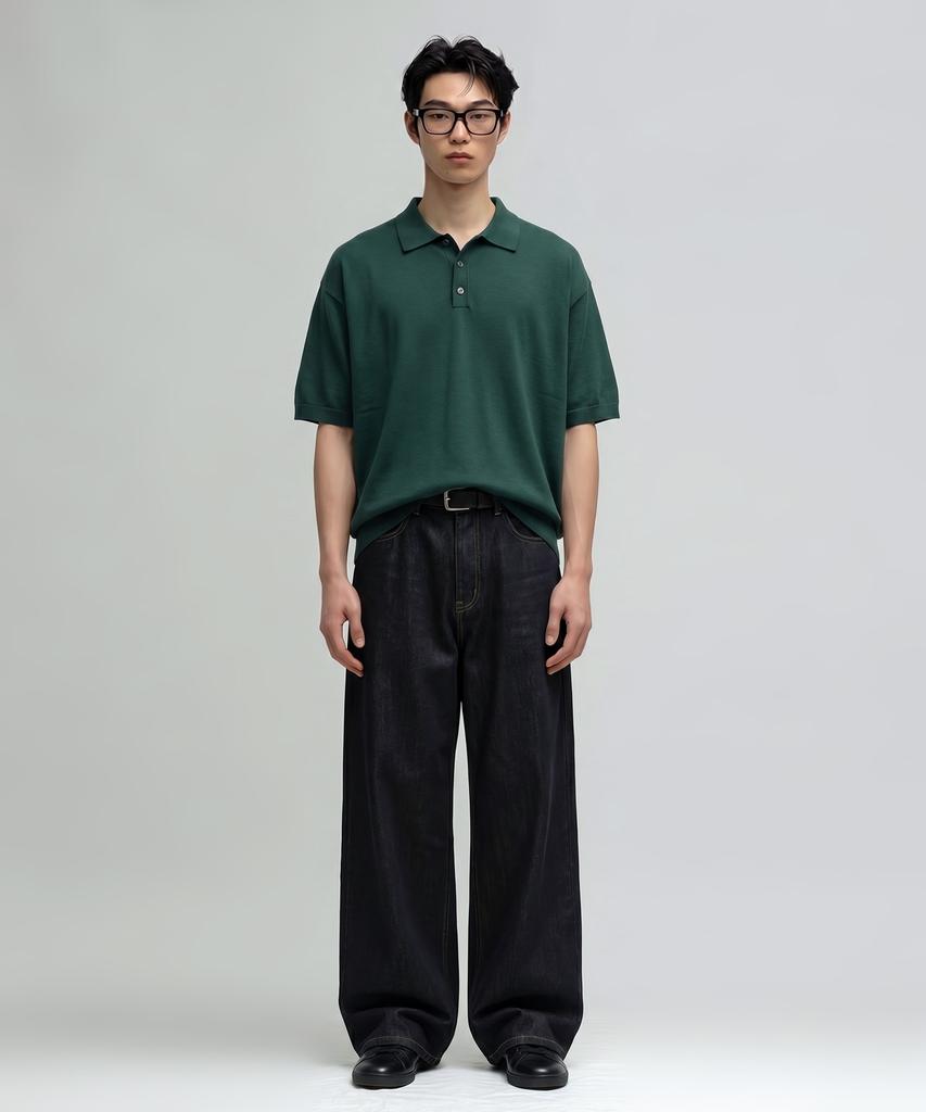 VERYVAIN Essential Summer Polo Knit (Dark Green)