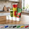 Wellenförmiger Gewürztubenhaken 4 Fächer Ketchup-Röhrchen-Halter Kühlschrankaufbewahrung