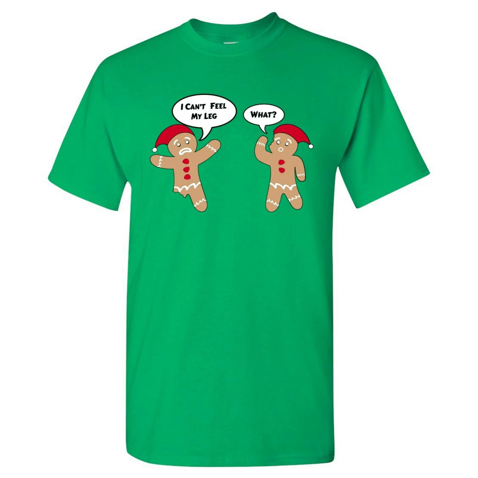 I Can t Feel My Leg Gingerbread - Men Funny Christmas Holiday T Shirt S