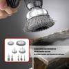Versatilitys Drill Mounted Wire Brushes 9PCS Carbon Steel Construction For Efficient Rust Paint Debris Removal Tool