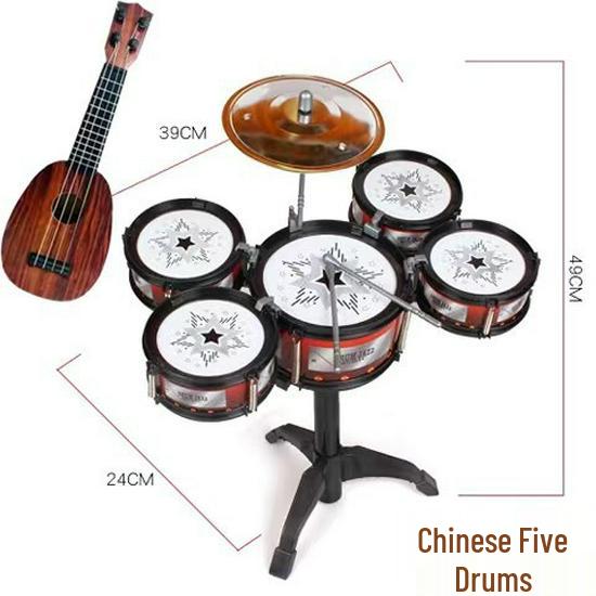 Children's Beginner Jazz Drum & Ukulele Set (Ages 2-6)