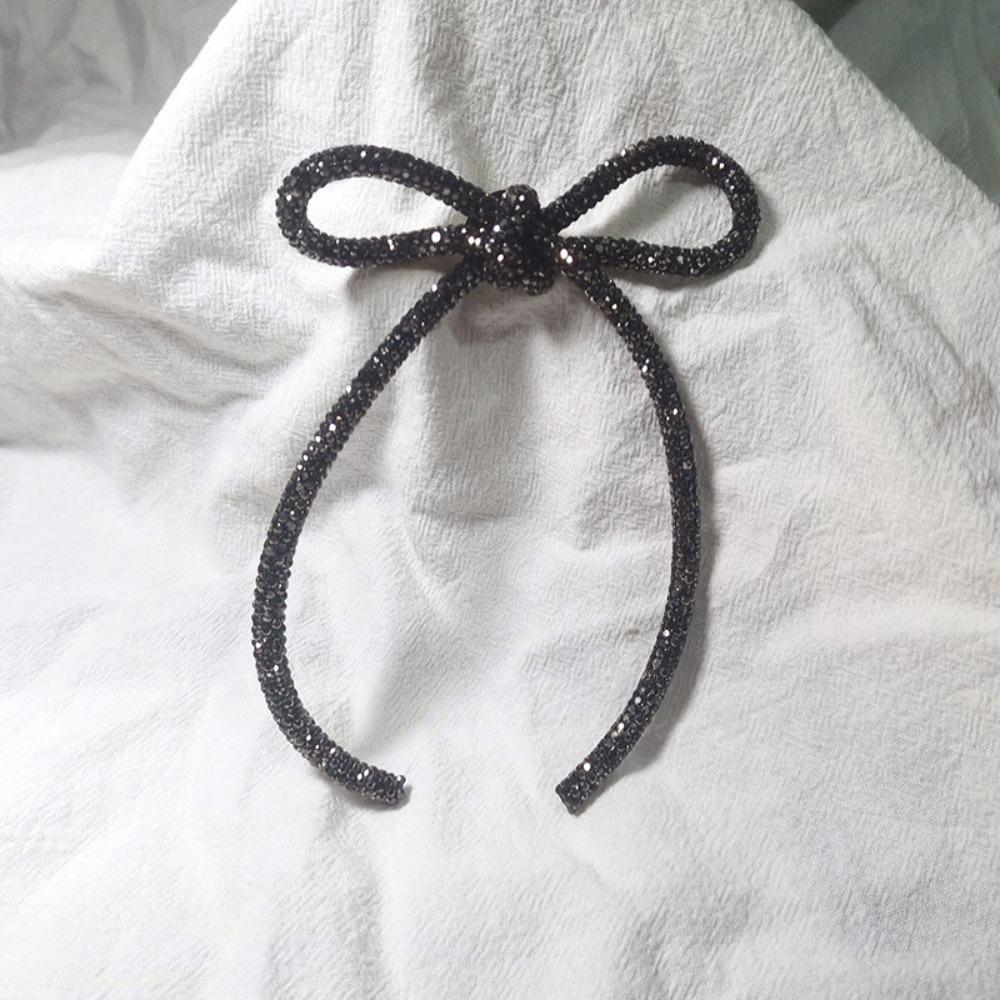 Rhinestone Bowknot Clips Crystal Accessories Fashion Brooch Pins  Girls
