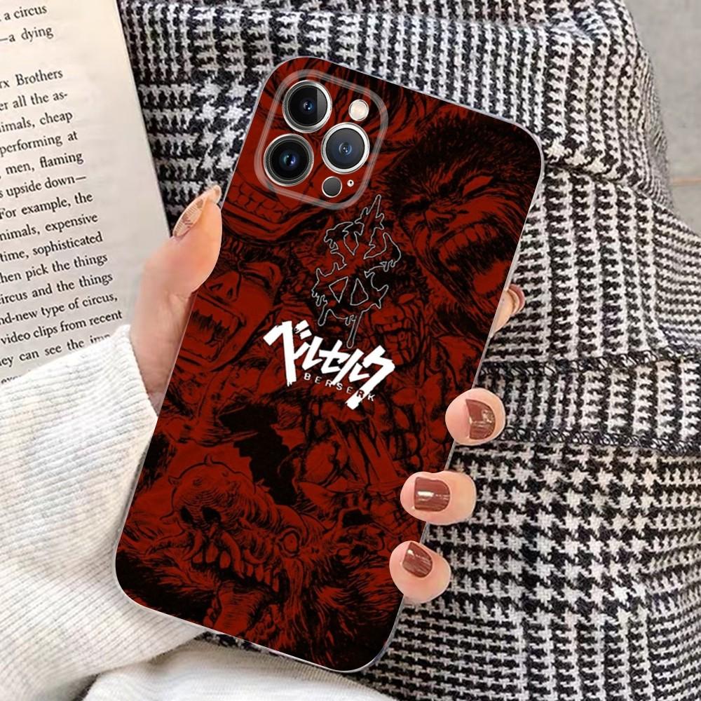 Berserk Comics Anime Phone Case for iPhone 15 8 7 6 6S Plus X SE 2020 XR XS 14 11 12 13 Mini Pro Max Mobile Case