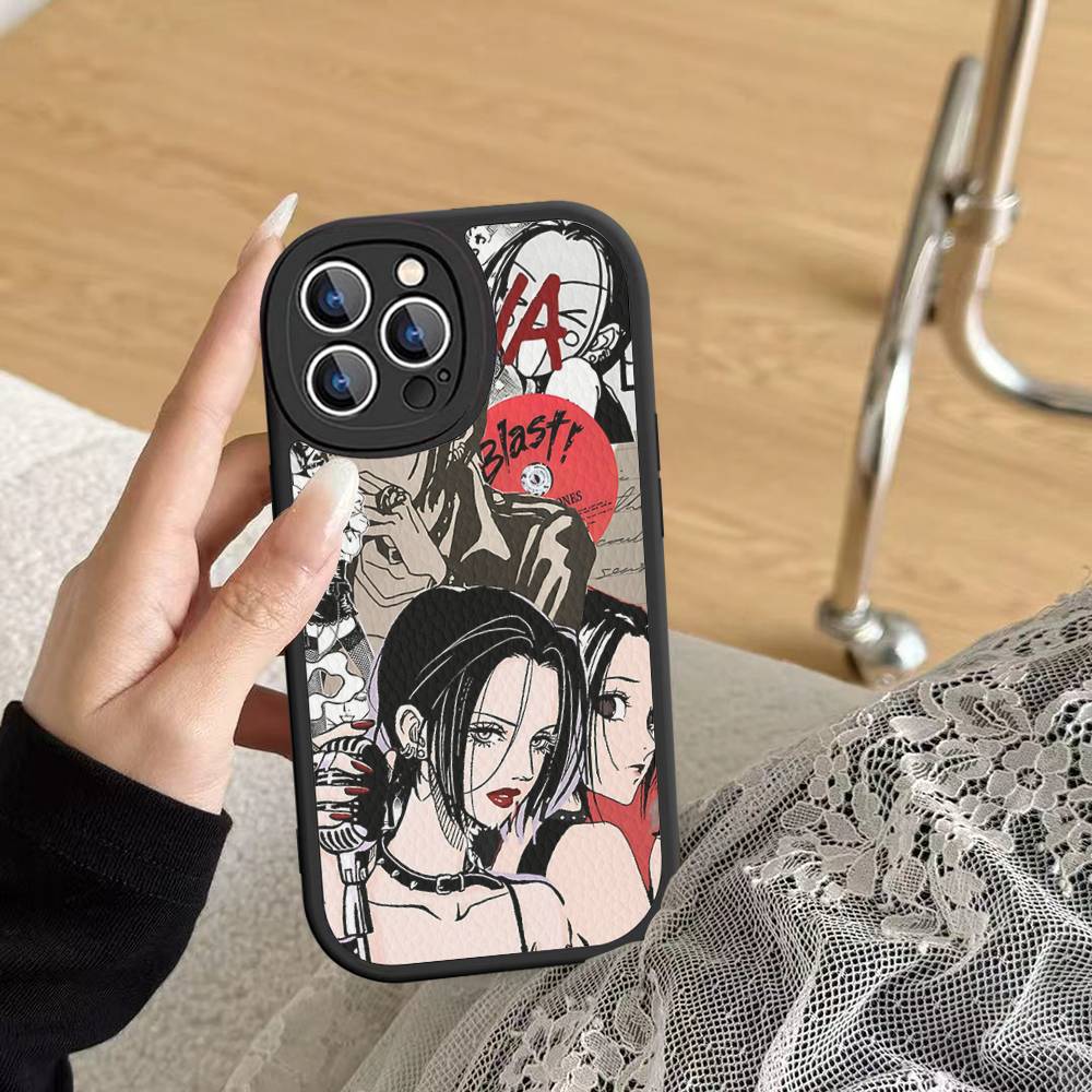 Comics Oosaki Nana Hot Japan Leather Phone Case For IPhone 16 16e 15 14 13 12 11 Pro Max Plus Mini Cover