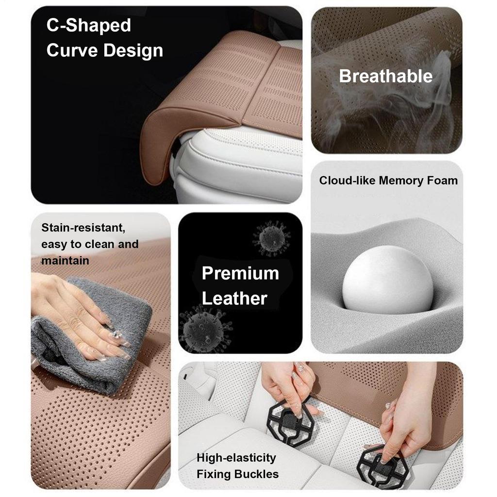 Car Seat Cushion Car Driver Seat Extender Leg Support Pillow Thigh Pillow For Auto Taxi Truck SUV Driving Travel For Adults