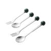 Light Luxury Ceramic Ball Handle Stainless Steel Cutlery Set
