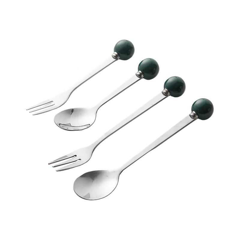 Light Luxury Ceramic Ball Handle Stainless Steel Cutlery Set
