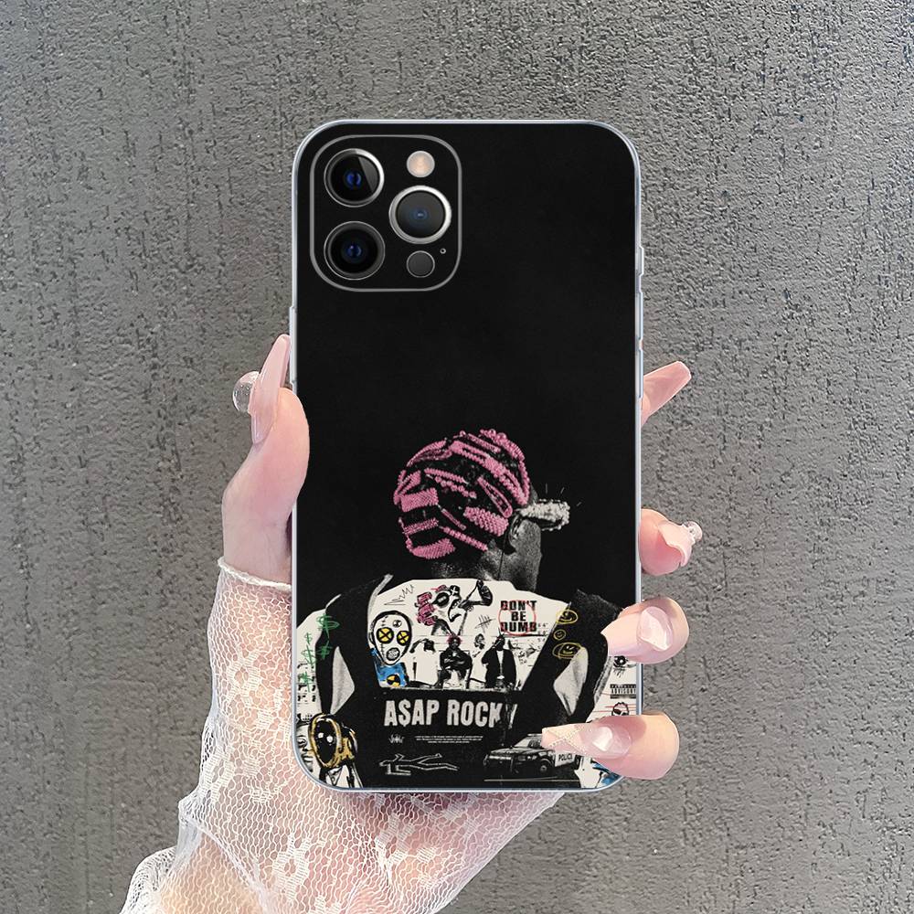 

A-ASAP R-Rocky Don t Be Dumb Transparent Phone Case For IPhone 16 15 14 13 12 11 Pro Max Plus Soft Cover iPhone 13