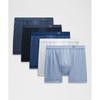 Always In Motion Boxer 5   5 Pack Twofold Stripe Washed Denim Club Blue True Navy Washed Denim Starch Blue Heathered Club Blue