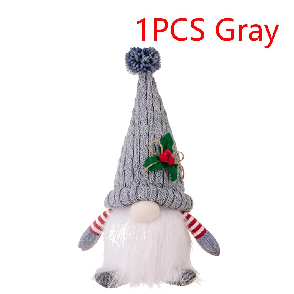 

Christmas Plush Doll with Light Tabletop Santa Figurine Nordic Elf Plush Doll Christmas Decoration for Home Kitchen Tiered Tray