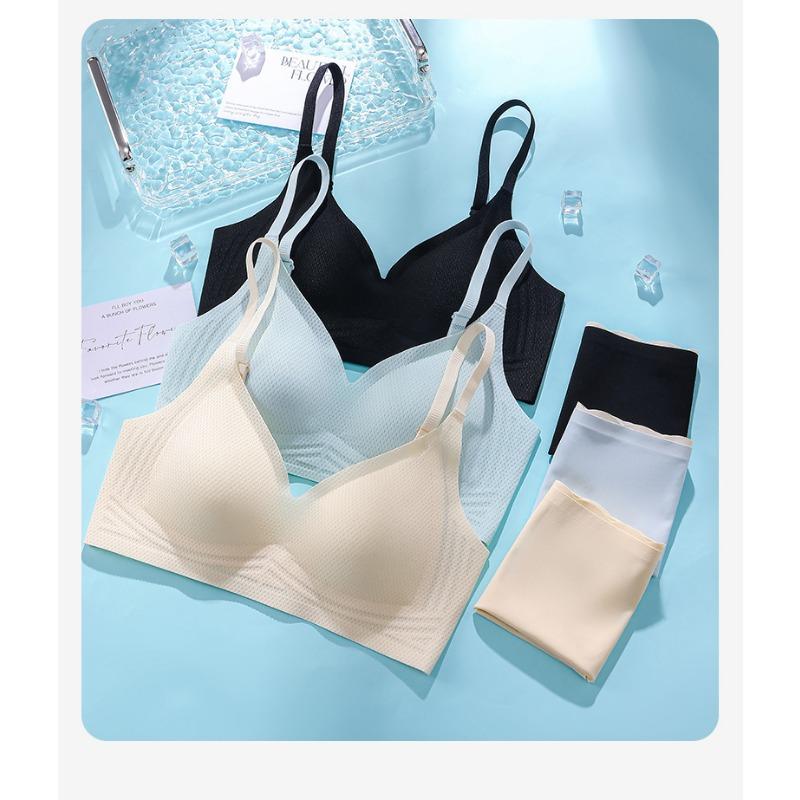 Women Summer Seamless Gathered Anti Sagging Breathable Comfortable Bra