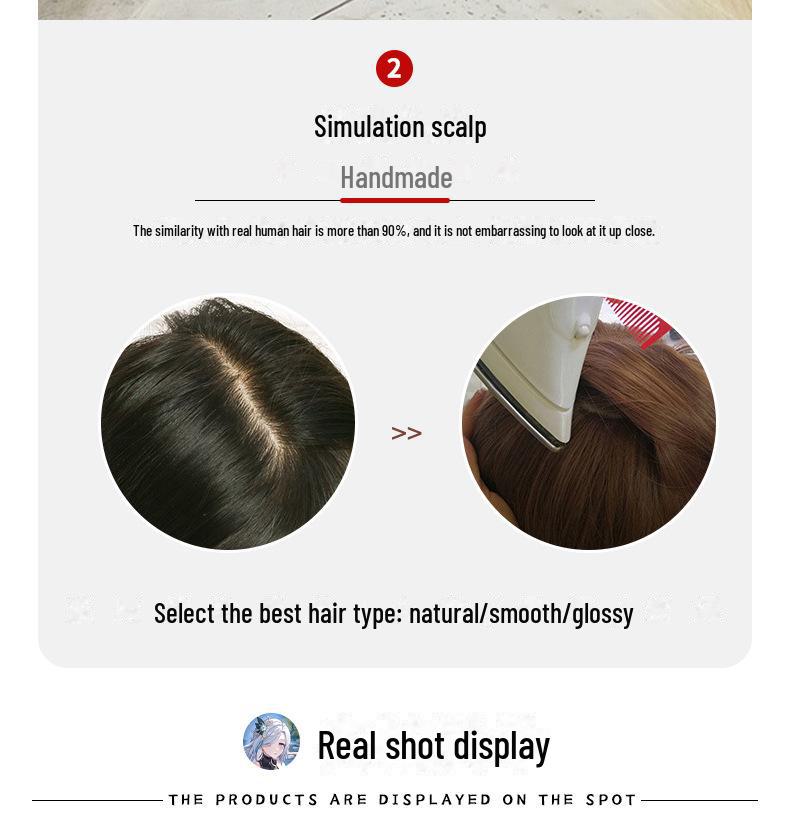 Shenhe Cosplay Wig with Light Blue Gradient Long Braid