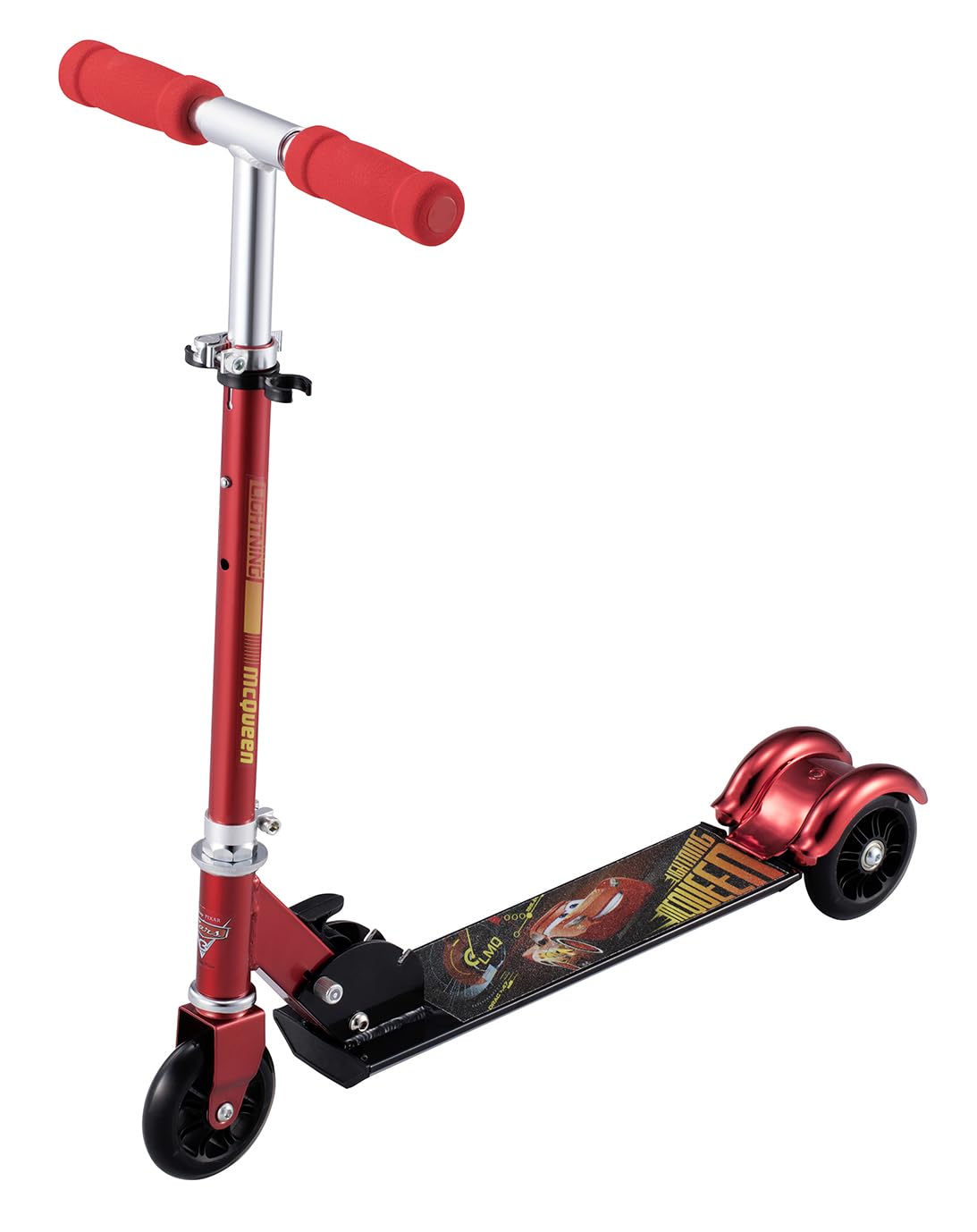 

Ides Kick Scooter Kickboard Tricycle Disney Foldable Compact with Foot Brake for Children [Official] (Cars)