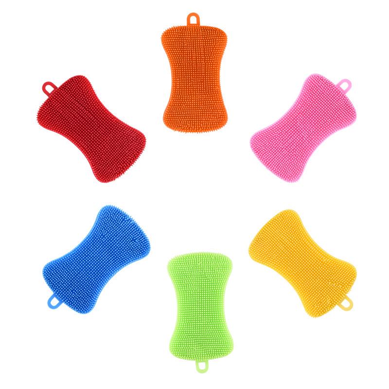Colorful Heat-Resistant Soap-Style Dishwashing Brush & Multi-Functional Scouring Pad for Pots, Pans, Dishes, and Bowls