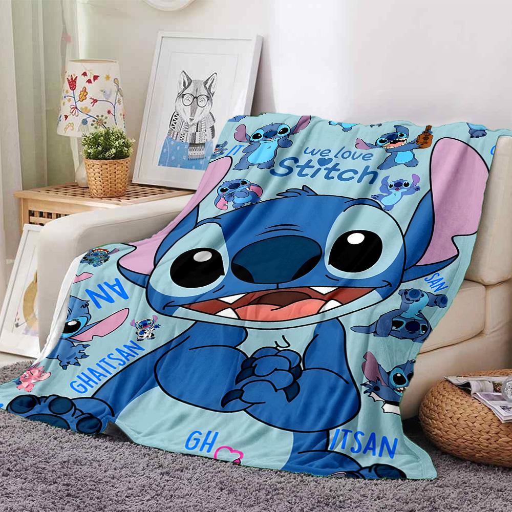 1pc S-Stitch2 Blanket, Gift, for Men and Women, Soft Blanket, Good for Sofa Bed Couch Travel, Lightweight Flannel Blanket