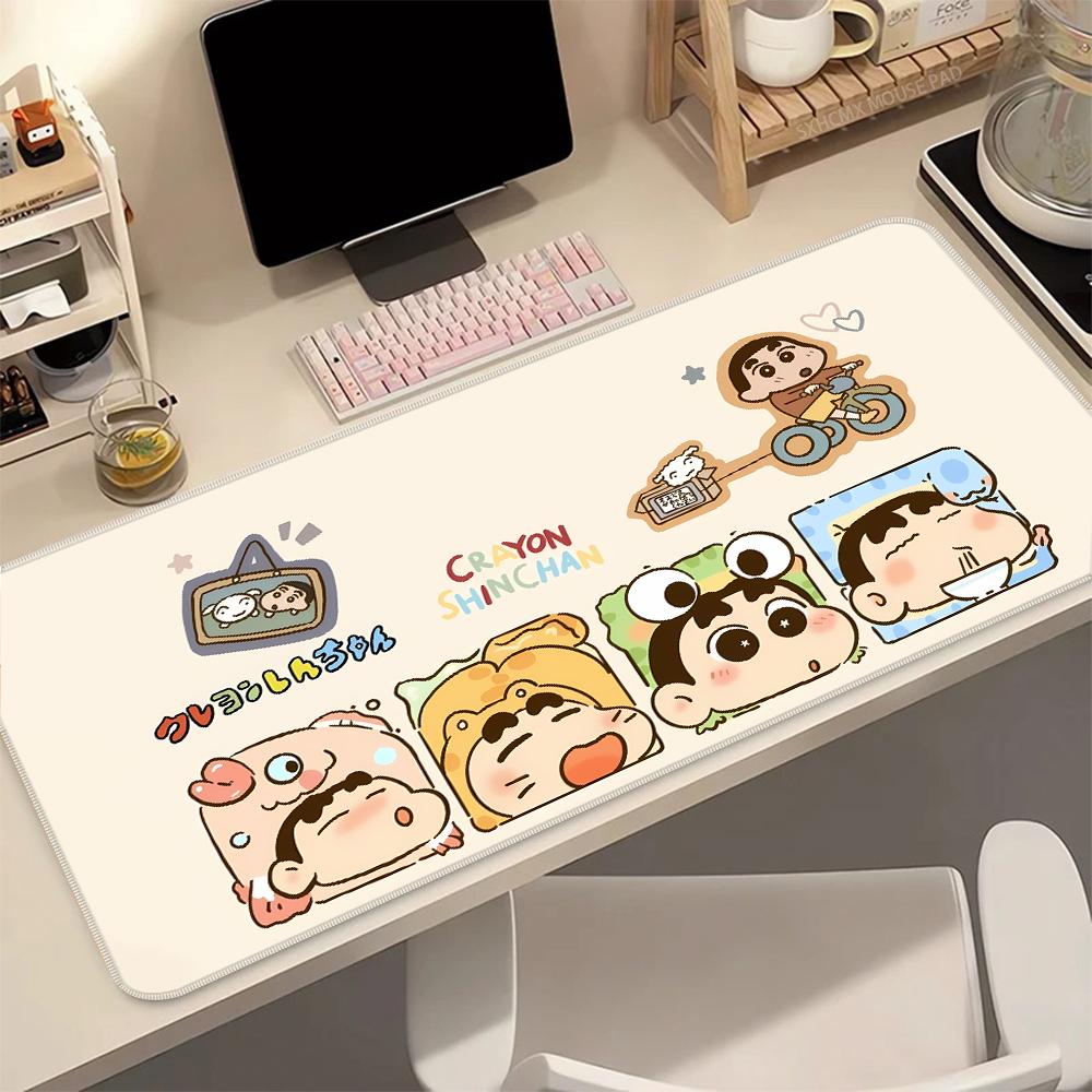Anime Cartoon Mouse Pad C-Crayon Shin-chans Mouse Pad Peripherals Computer HD Gamers Locking Edge Non-slip Keyboard PC Desk Mat