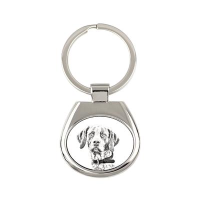 English Pointer II - Keychain with a Dog, Keychain with a Print, Personalized Pendant from the Brand